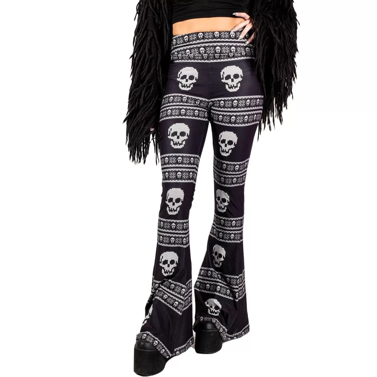 Knit Skull Hellz Bellz Flares