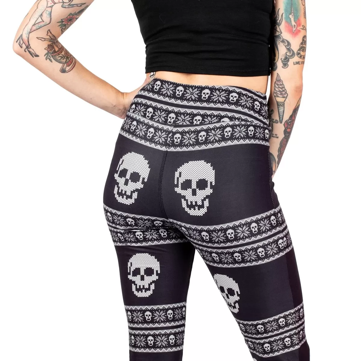 Knit Skull Hellz Bellz Flares