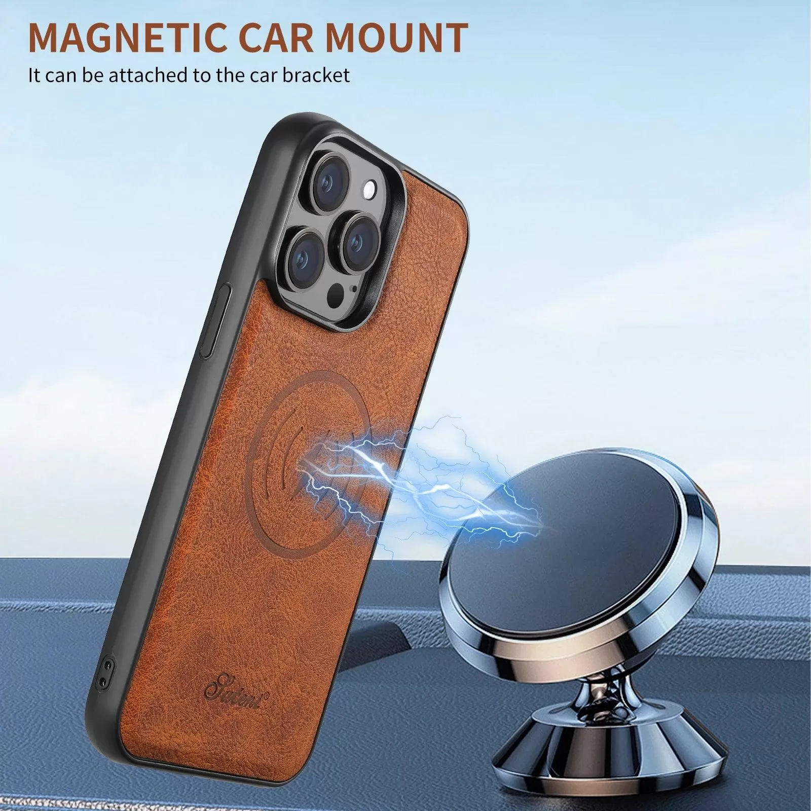 Leather Wallet ACPC317 Cute Phone Case For iPhone 12, 13, 14, and 15 Pro Max Plus - Magnetic Pocket