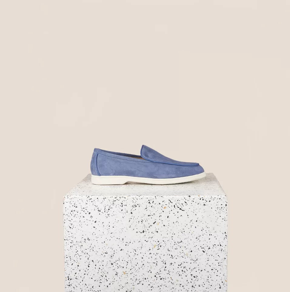 Lisa Sneaker Loafer - Light Blue Suede