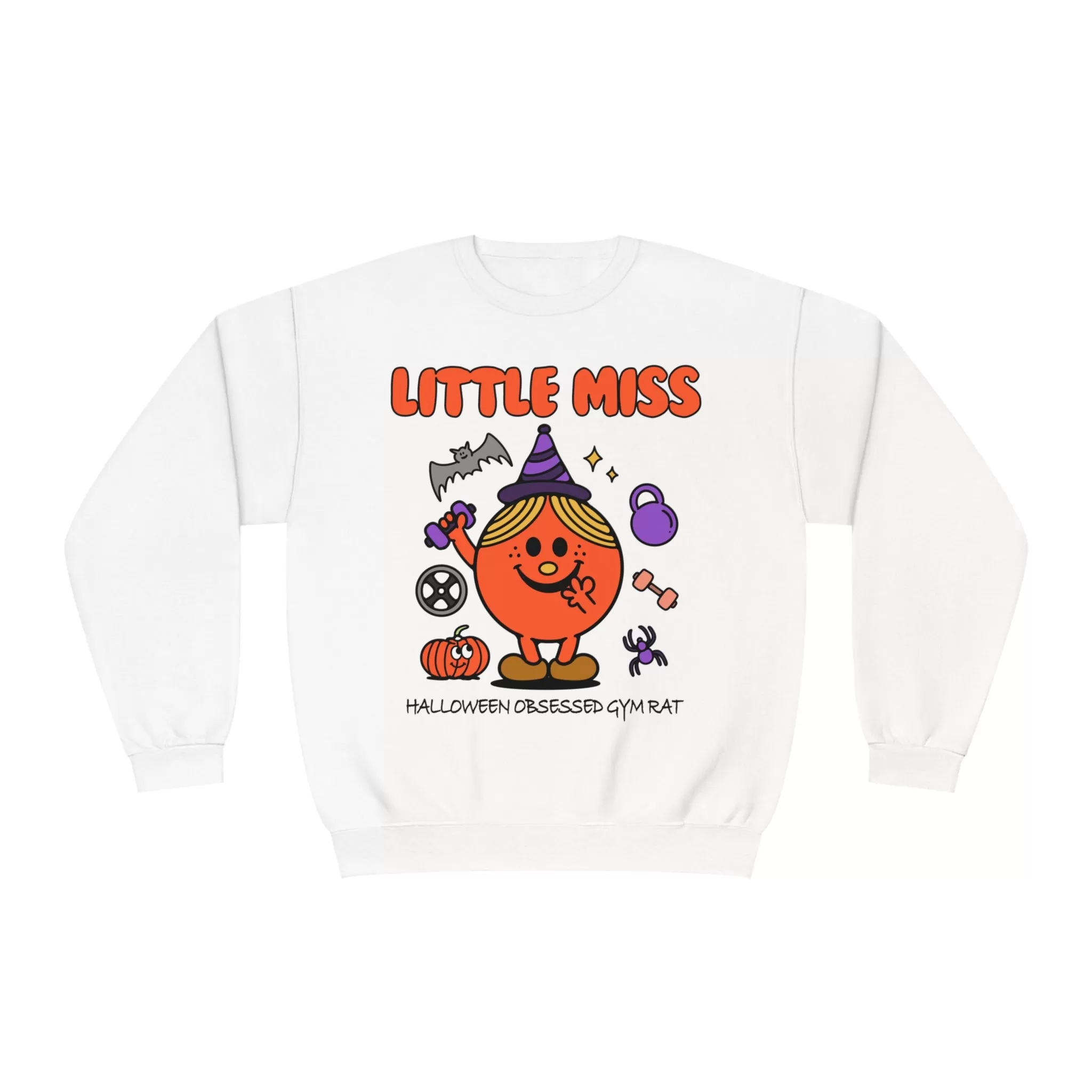 LITTLE MISS HALLOWEEN OBSESSED GYM RAT- CREWNECK