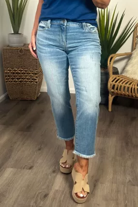 Liverpool Viola Kennedy Crop Straight Jeans : Ashmore