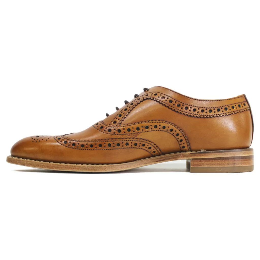 Loake Mens Shoes Fearnley Brogue Wingtip Lace-Up Oxford Leather - UK 9