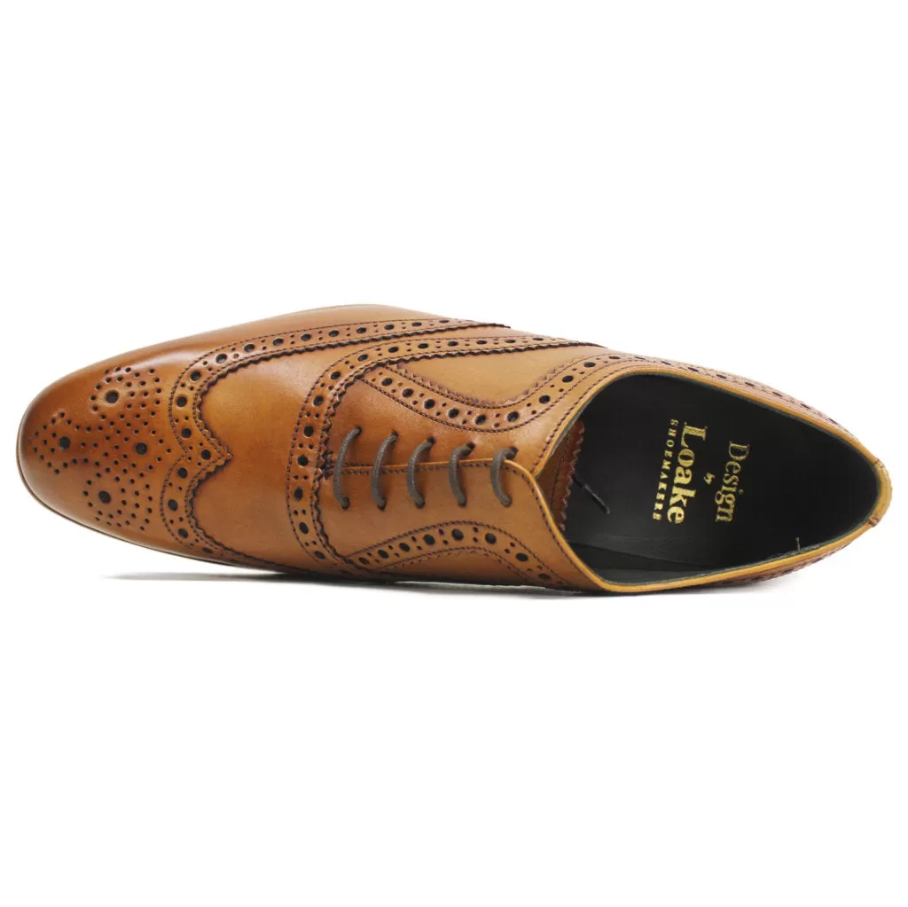 Loake Mens Shoes Fearnley Brogue Wingtip Lace-Up Oxford Leather - UK 9