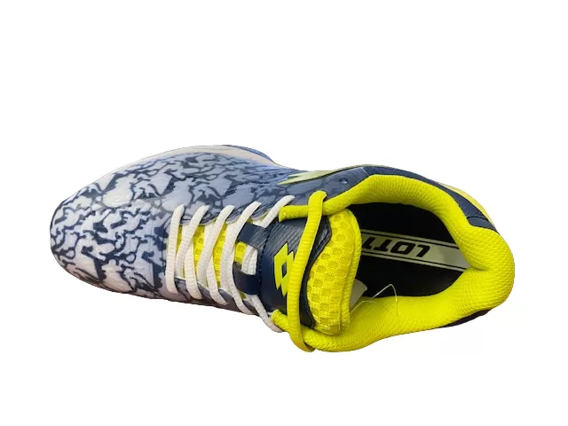 Lotto Superrapida 200 III women's padel shoe 217301 9FS white-acid yellow-blue 