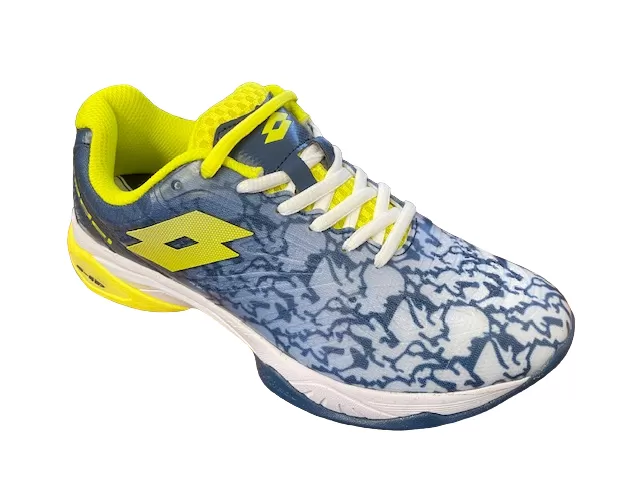 Lotto Superrapida 200 III women's padel shoe 217301 9FS white-acid yellow-blue 