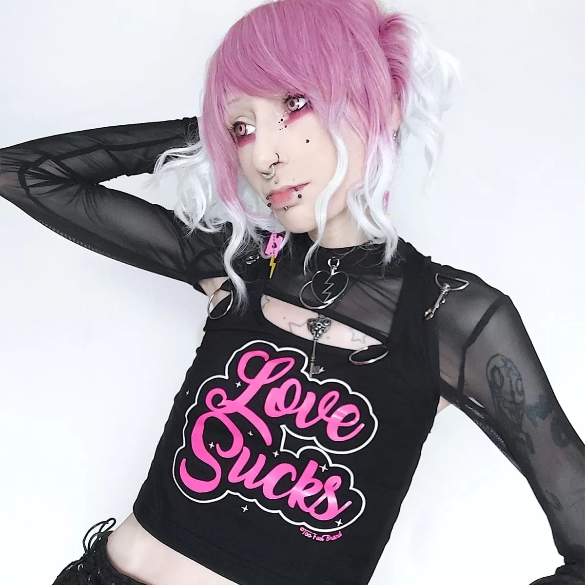 Love Sucks Cropped Tank Top