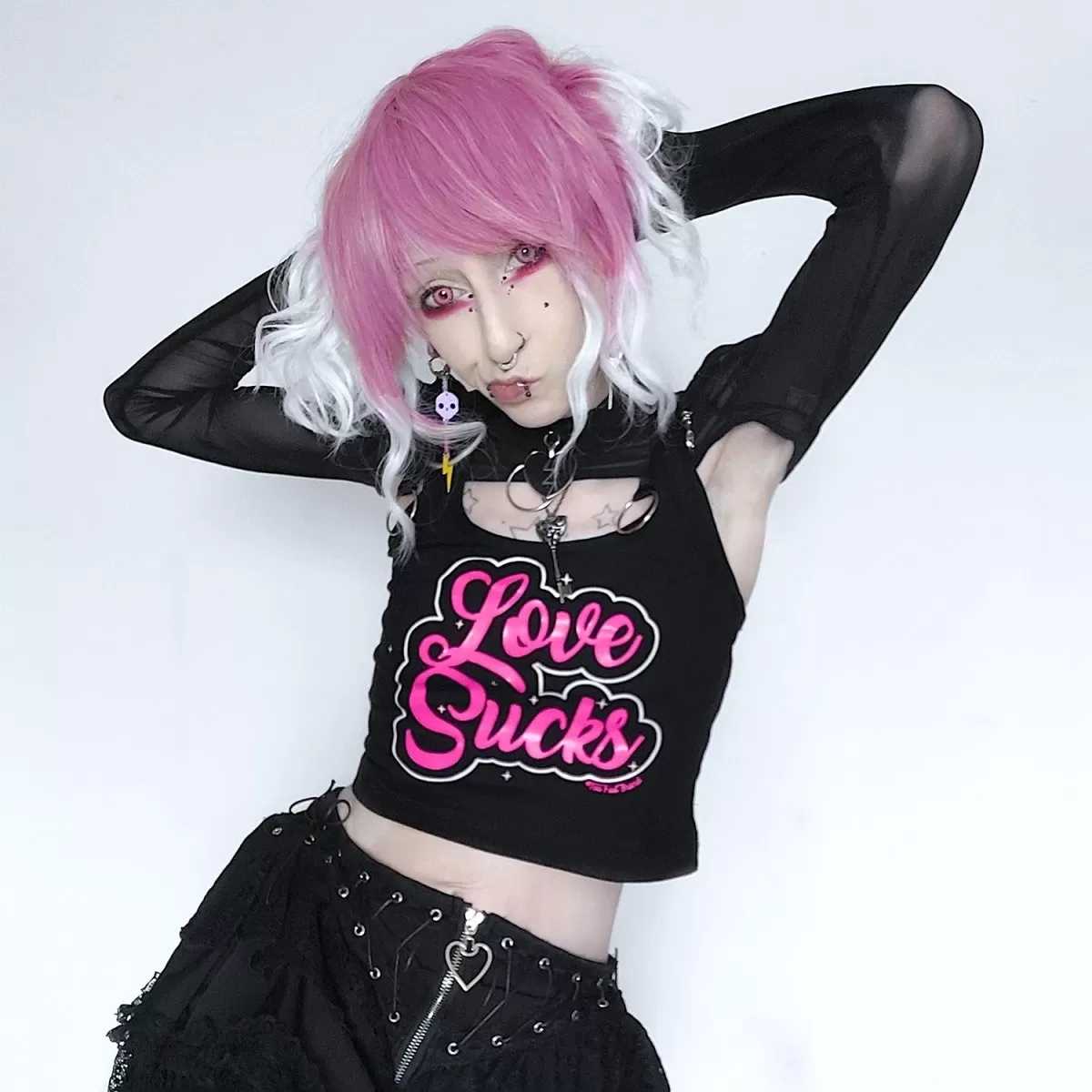 Love Sucks Cropped Tank Top