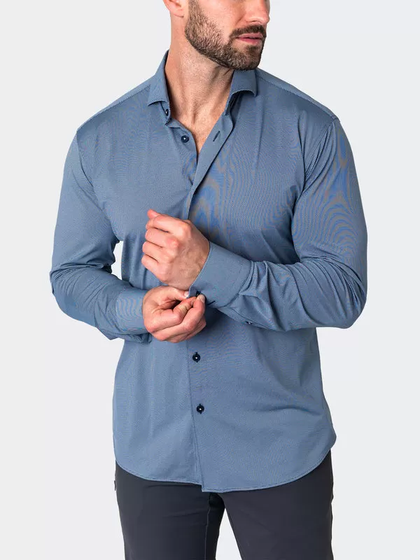 Maceoo Stretch Shirt | Einstein Stretchmicro Blue