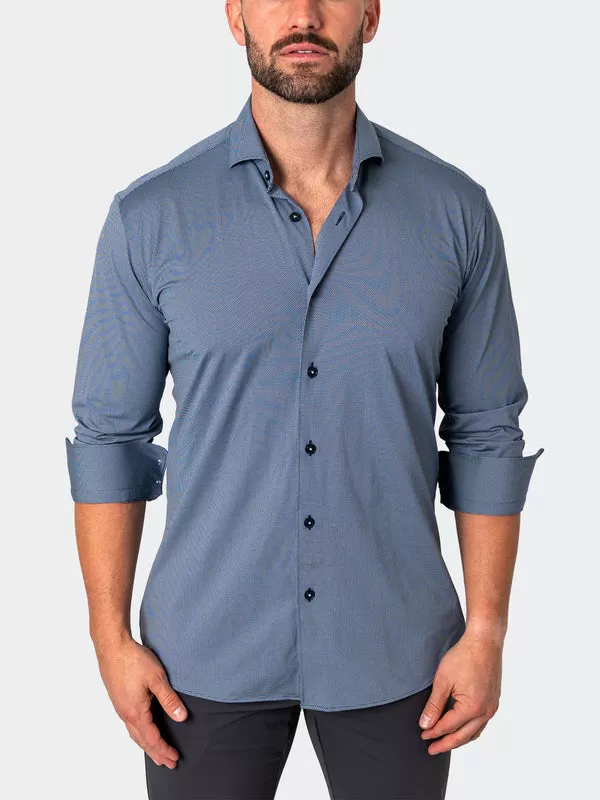 Maceoo Stretch Shirt | Einstein Stretchmicro Blue