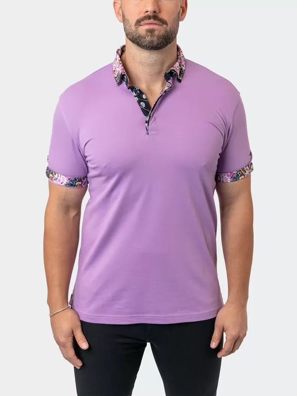 Maceoo Stretch Short-Sleeve Polos | Polo MozartSolid 22 Purple