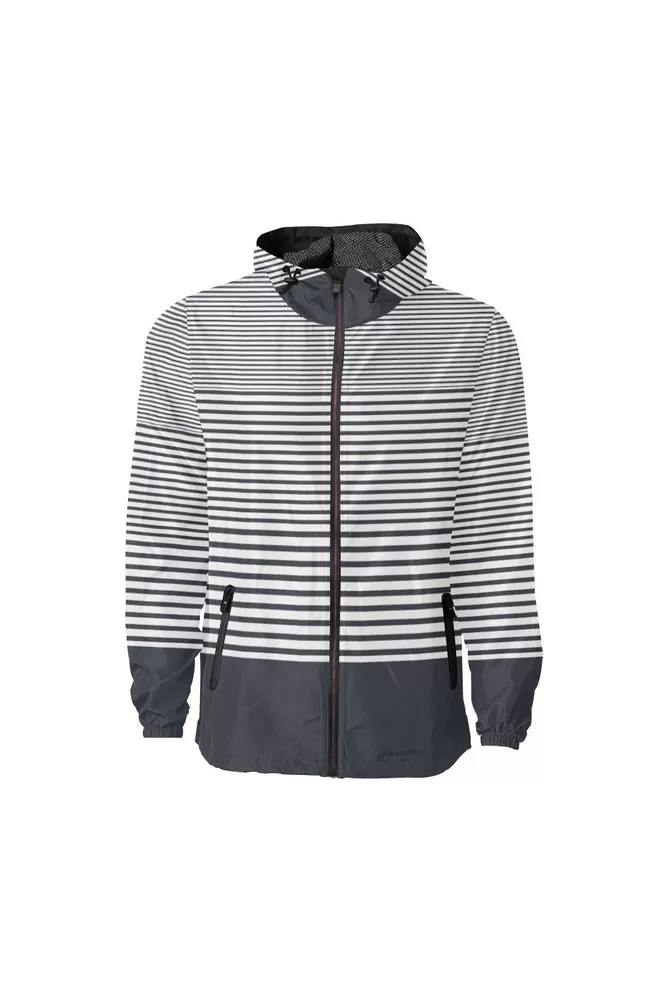 Micro-Striped All Over Print Windbreaker for Men