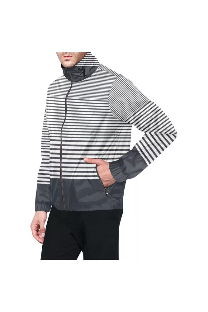 Micro-Striped All Over Print Windbreaker for Men