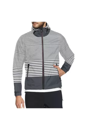 Micro-Striped All Over Print Windbreaker for Men