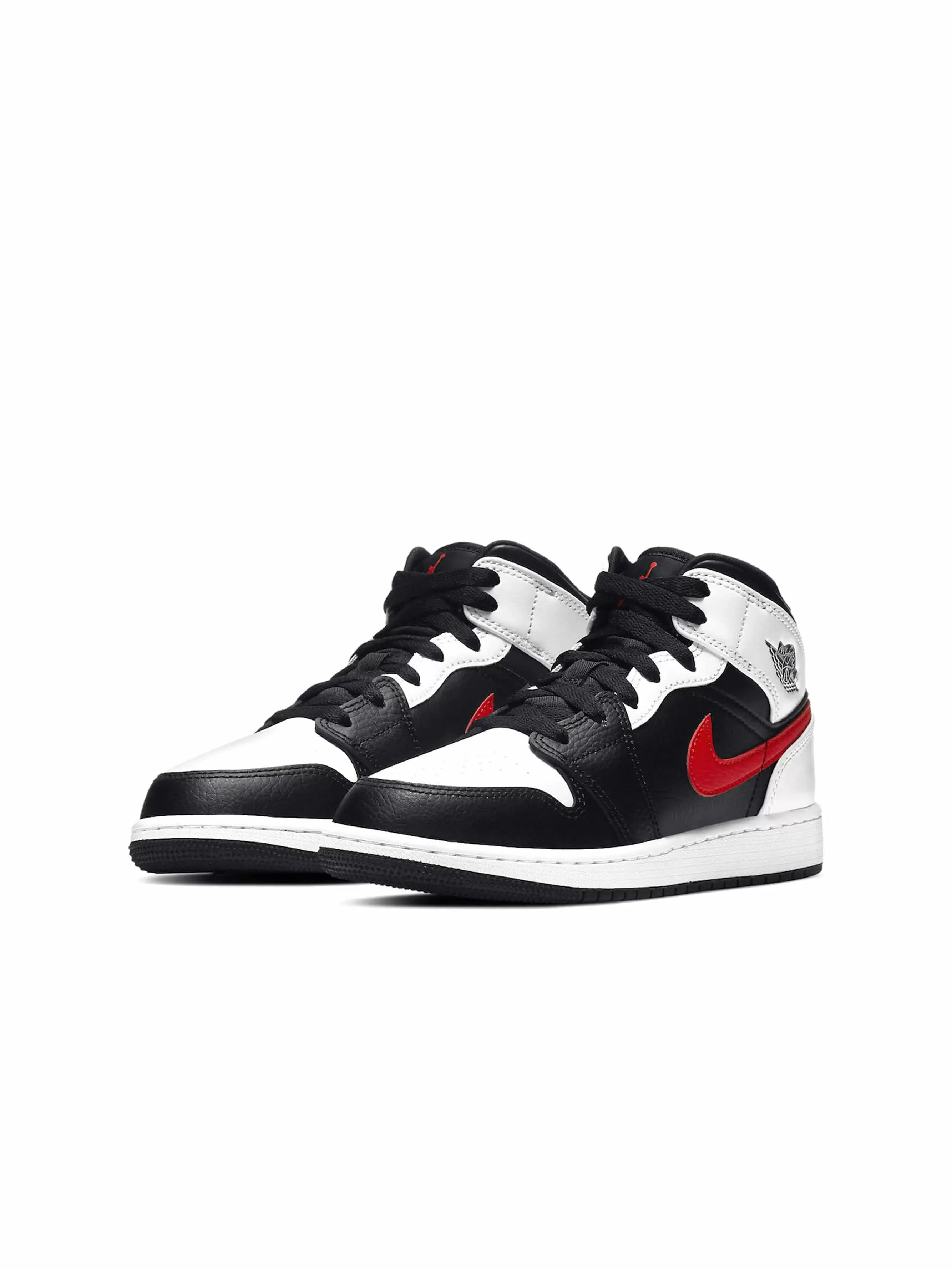 Nike Air Jordan 1 Mid White Black Chile Red (GS)