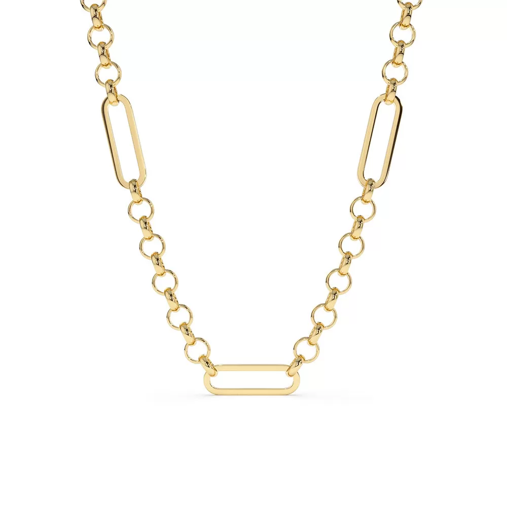 Paperclip Long Chain Necklace