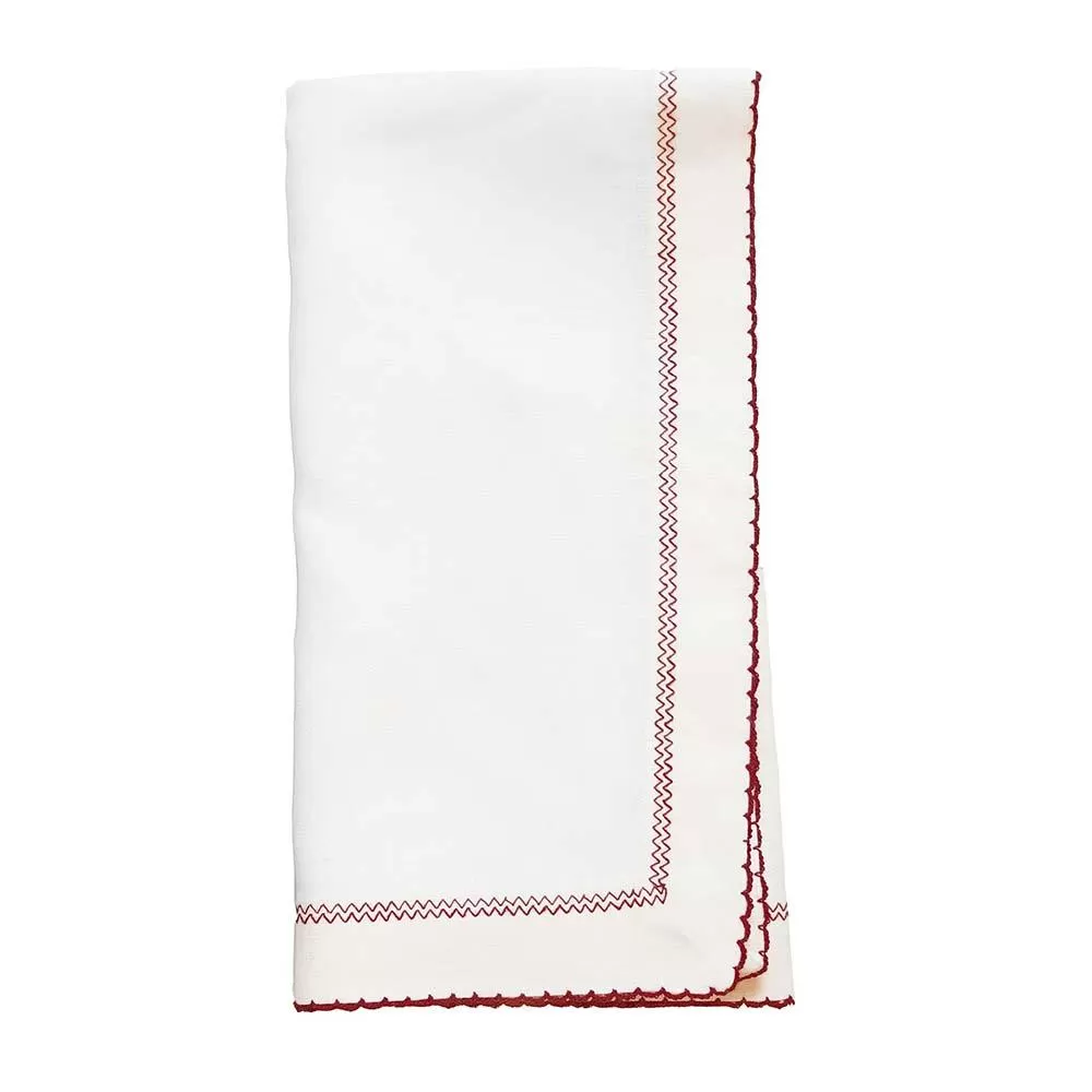 Picot Linen Napkin Set - (three colors)