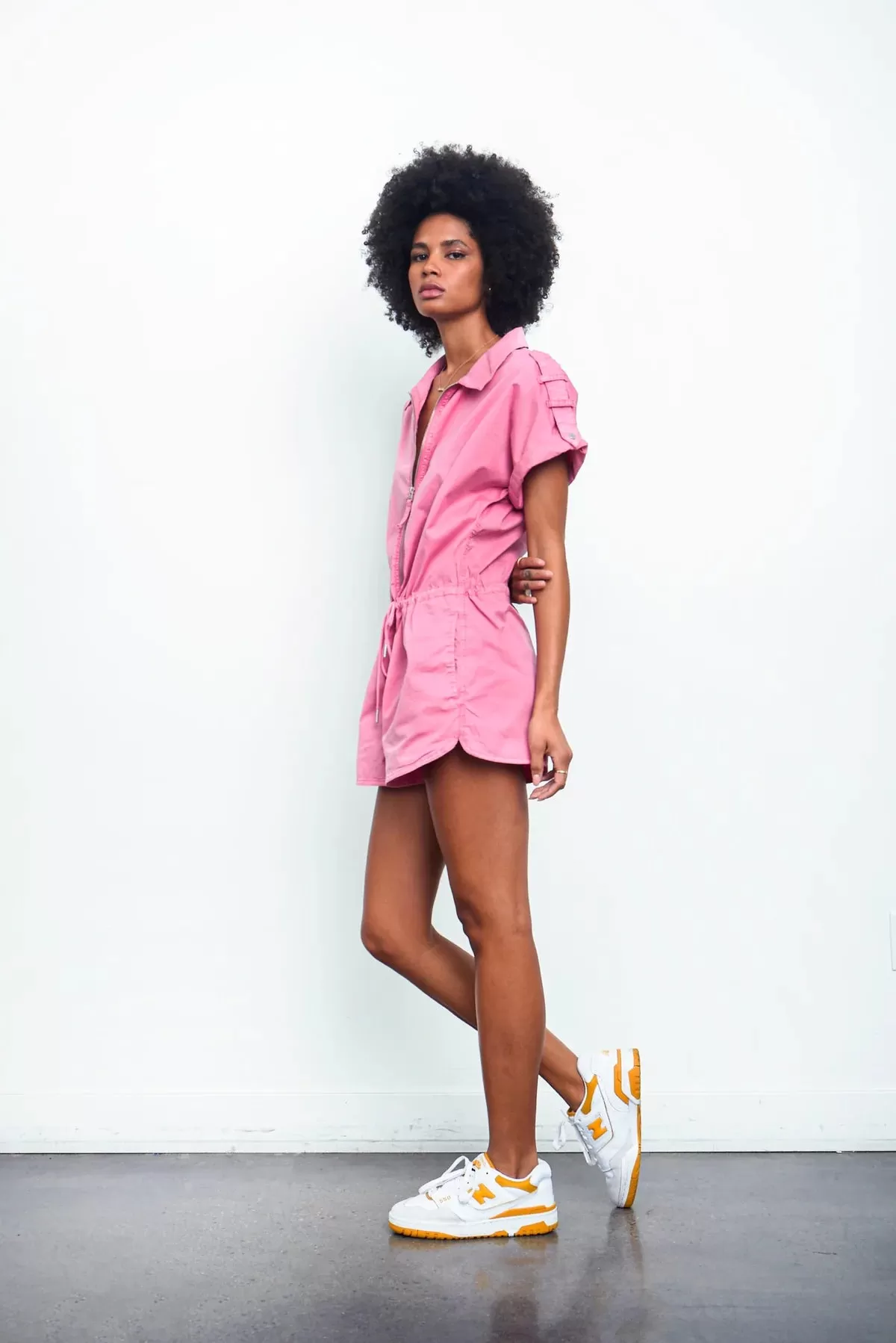 Pistola Meg Zip-Front Pink Romper