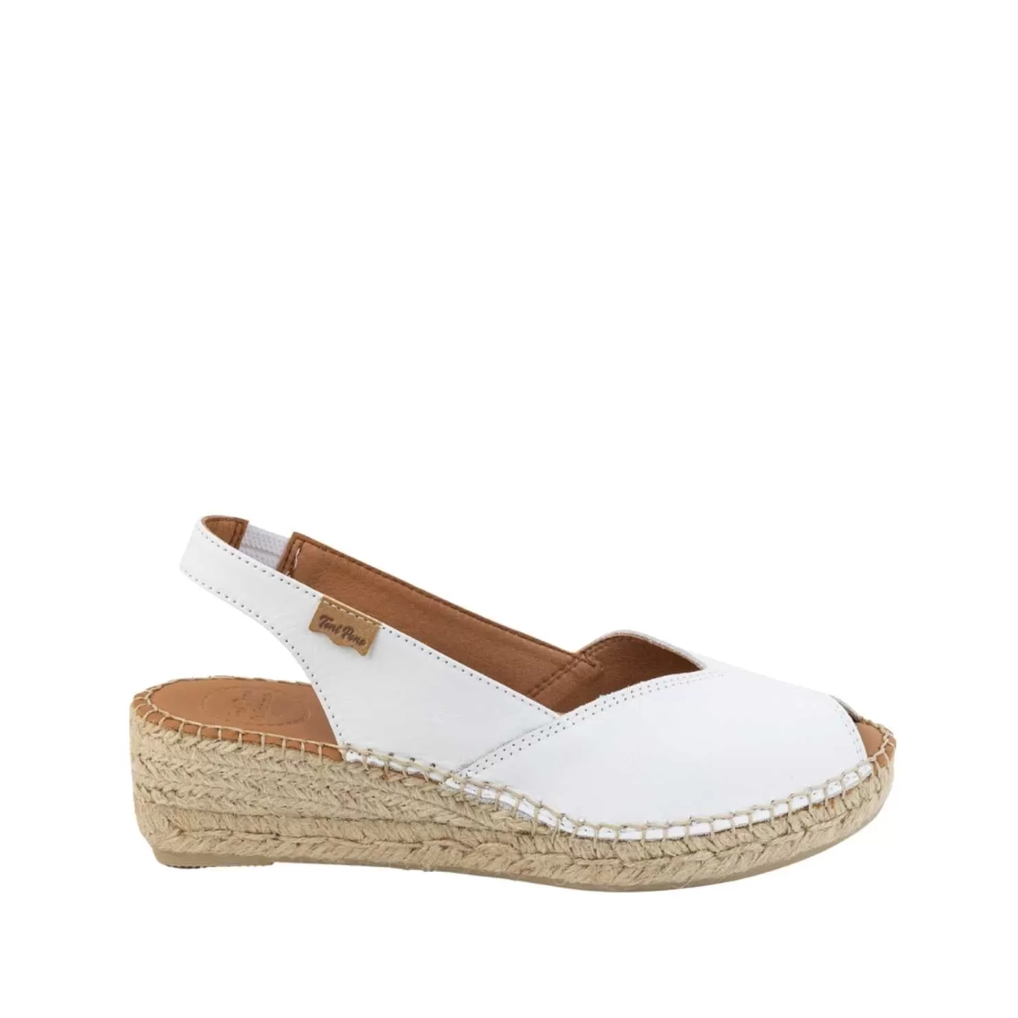 Plain Leather Wedge Espadrille for Women - Bernia-P