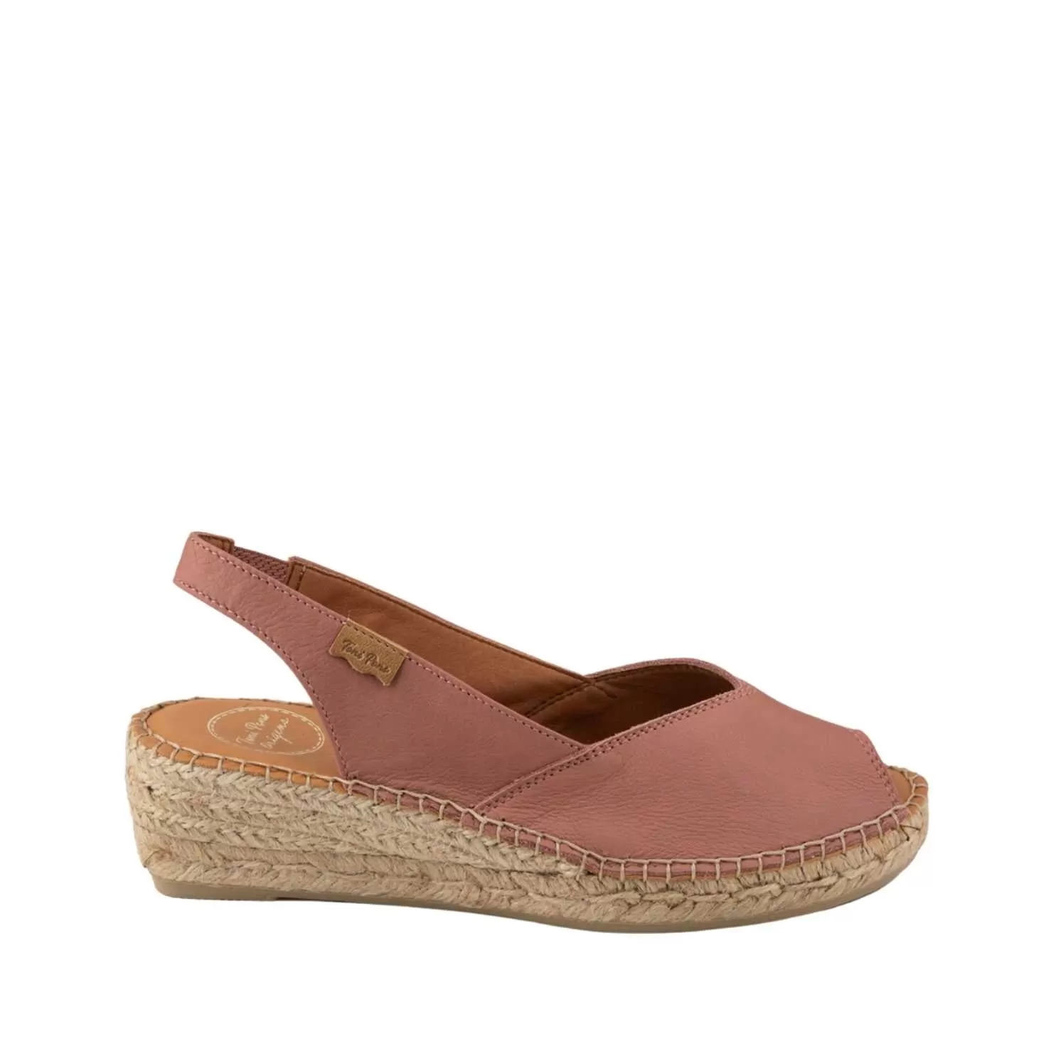 Plain Leather Wedge Espadrille for Women - Bernia-P