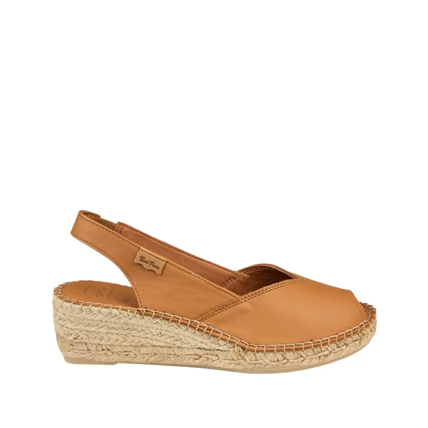 Plain Leather Wedge Espadrille for Women - Bernia-P