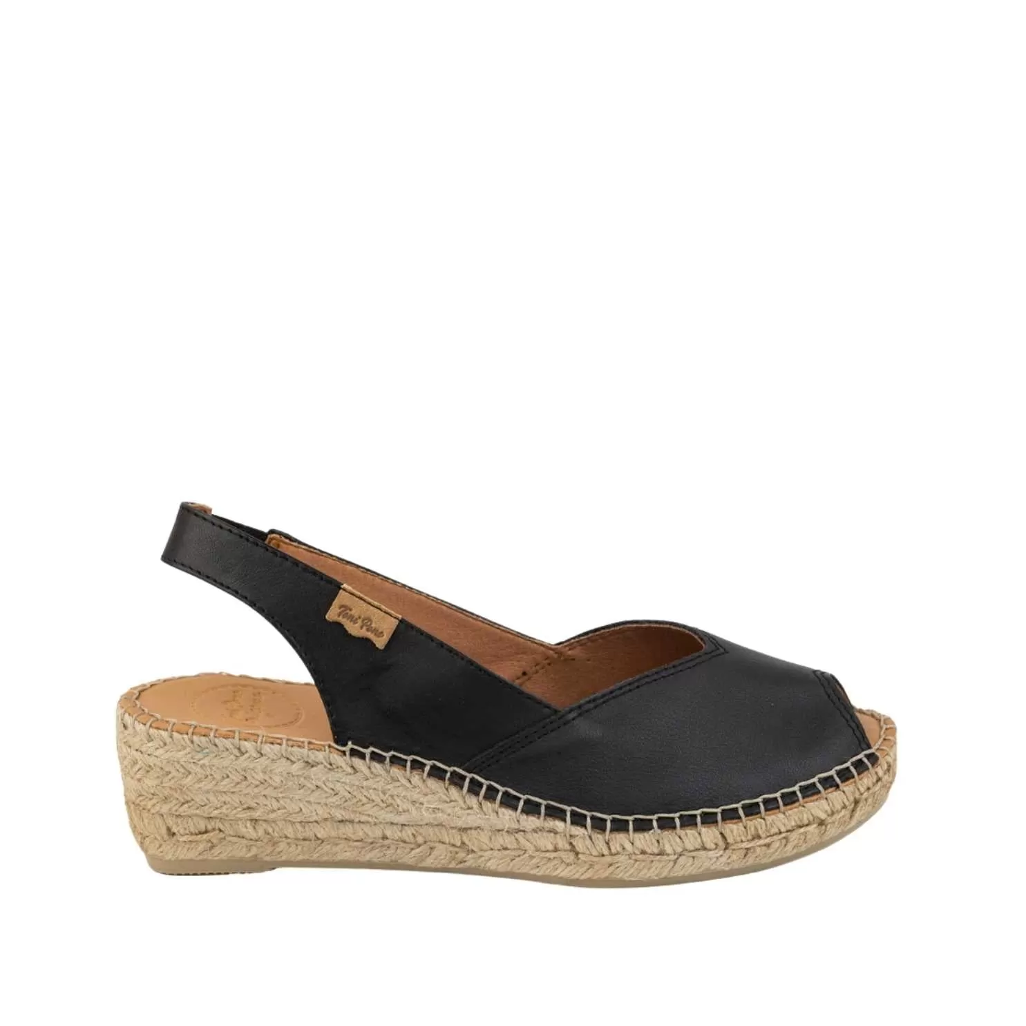 Plain Leather Wedge Espadrille for Women - Bernia-P