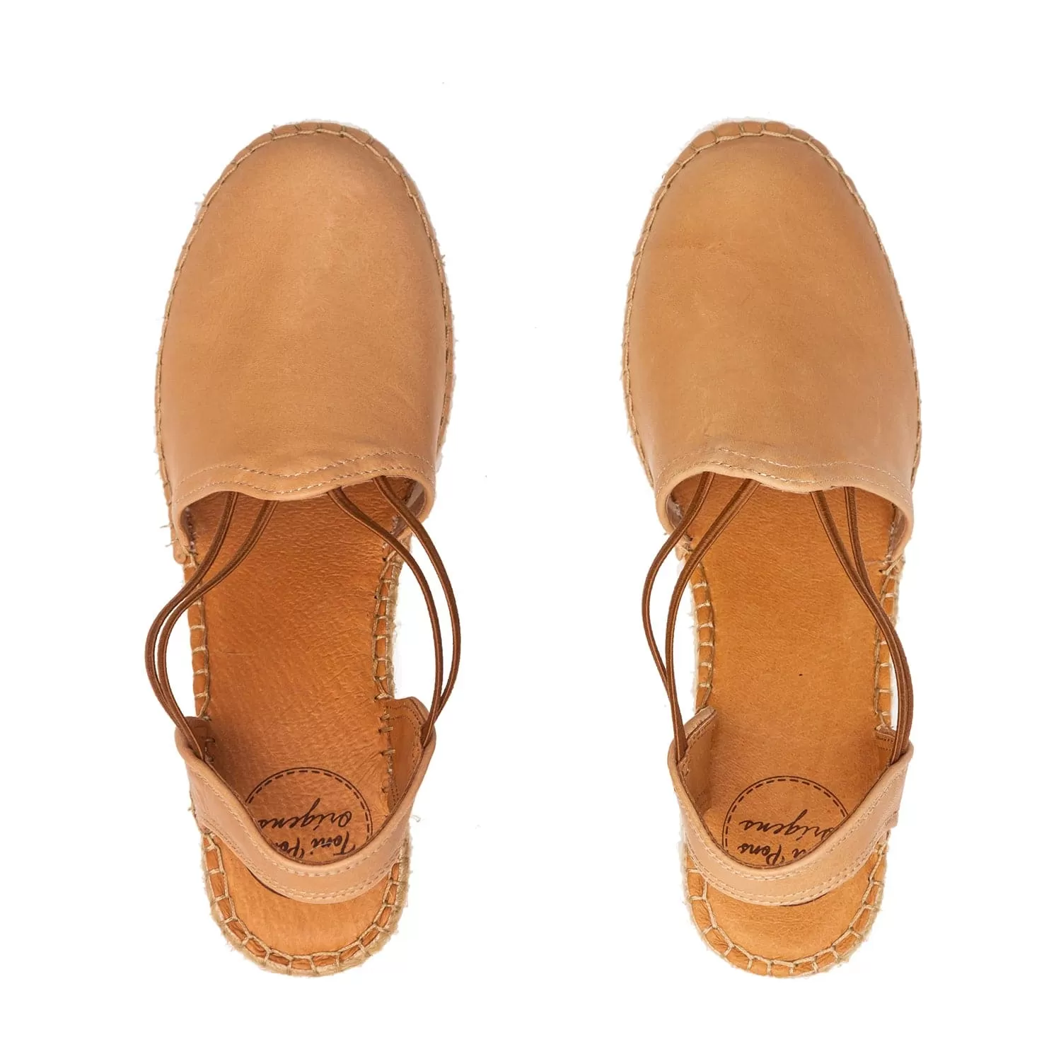 Plain Leather Wedge Espadrille for Women - Torino-P