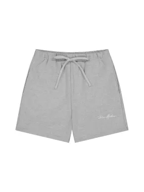 Prior Embroidery Logo Fitted Sweatshorts Heather Grey