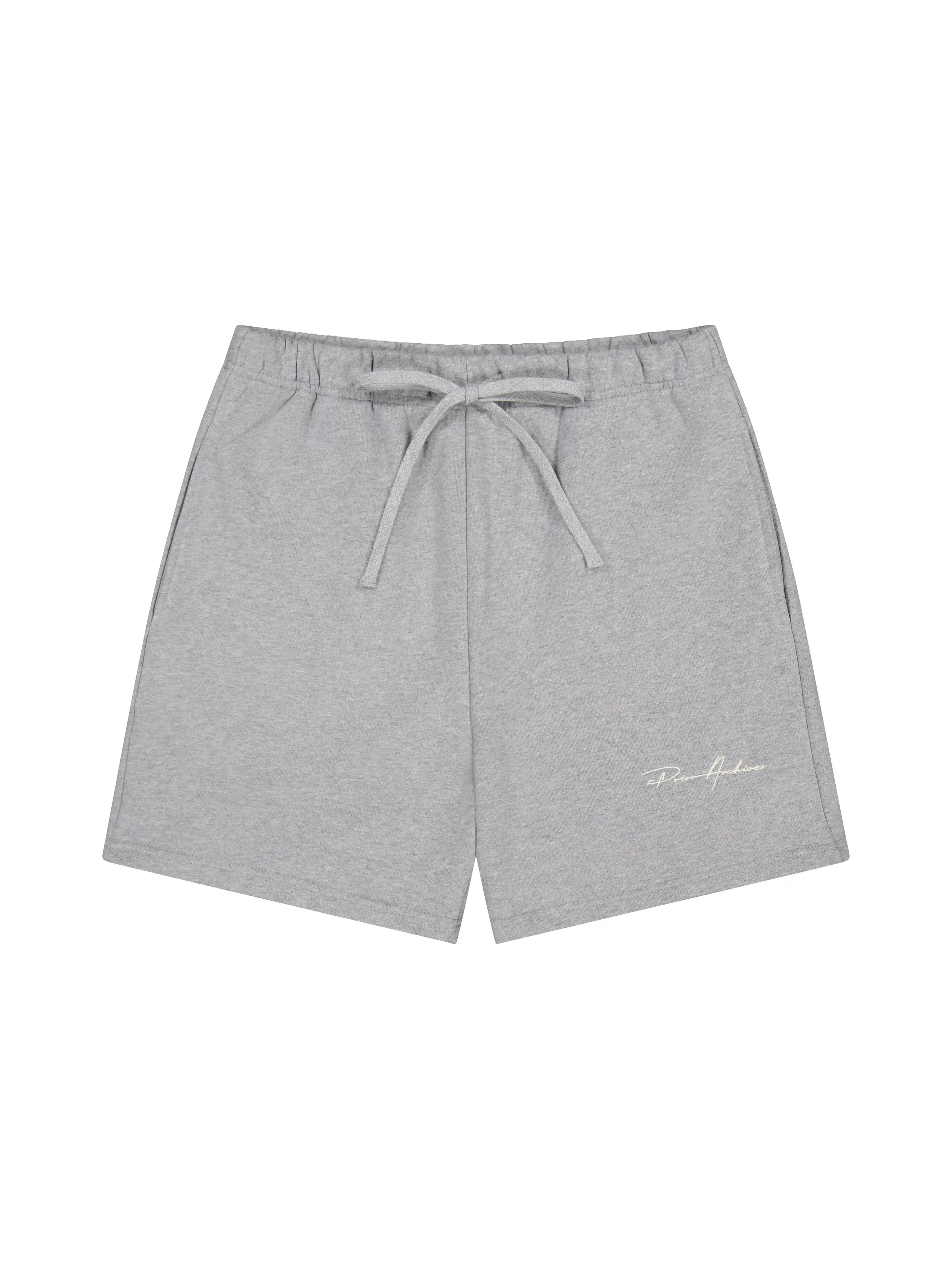 Prior Embroidery Logo Fitted Sweatshorts Heather Grey