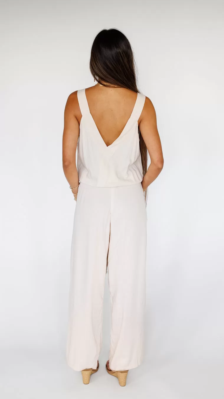 Reeve Jumpsuit / Creamy