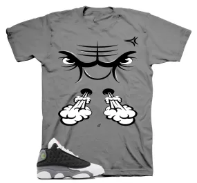 Retro 13 Black Flint Raging Face Shirt