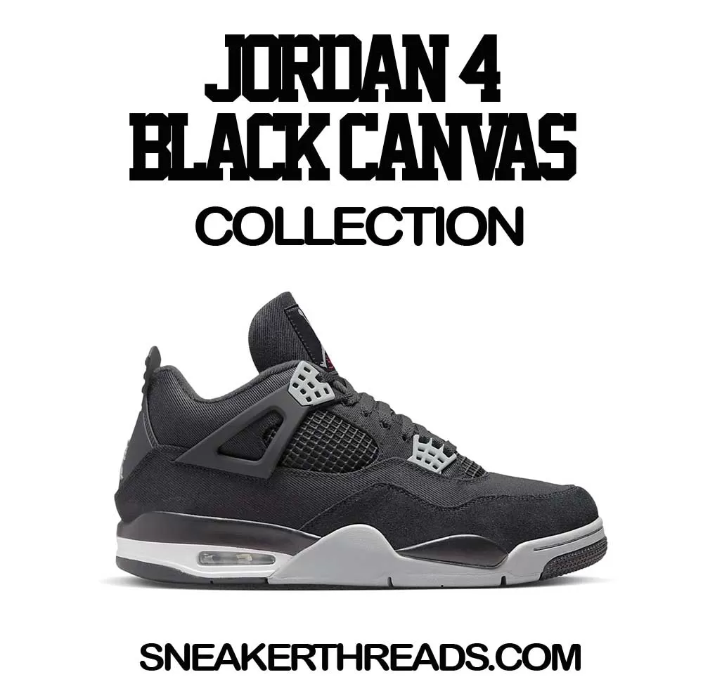 Retro 4 Black Canvas Shirt - Clean Pair - Black