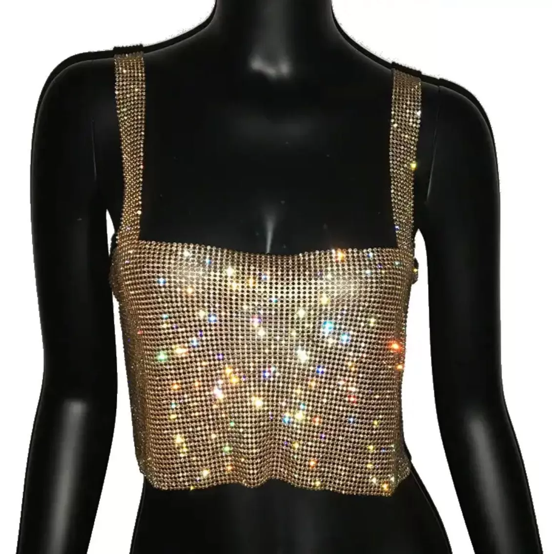 Rhinestone crop tank