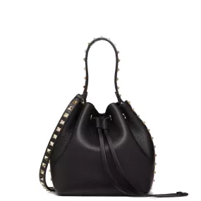 Rockstud Bucket Bag, Black