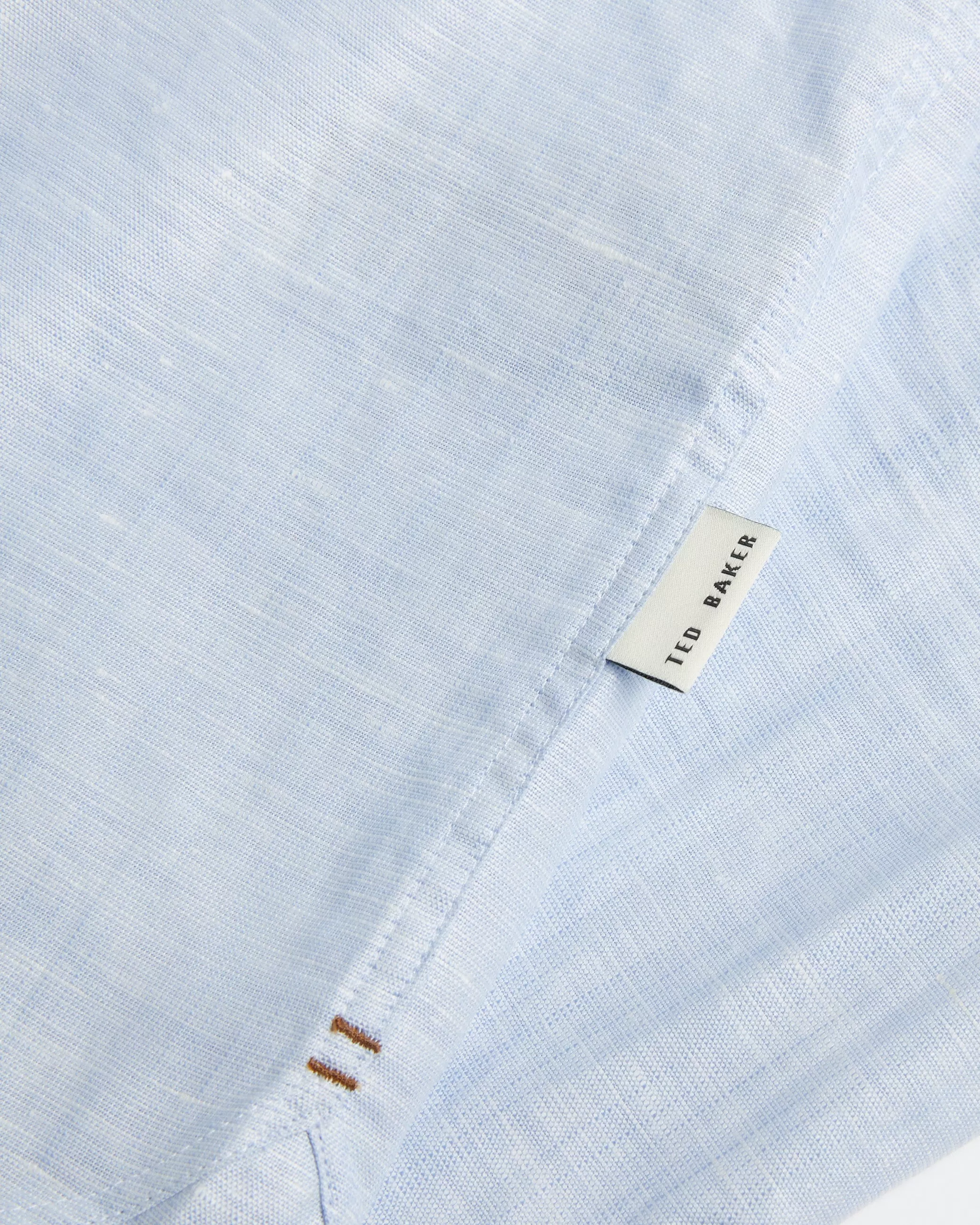 Romeos Ls Linen Shirt Lt-Blue