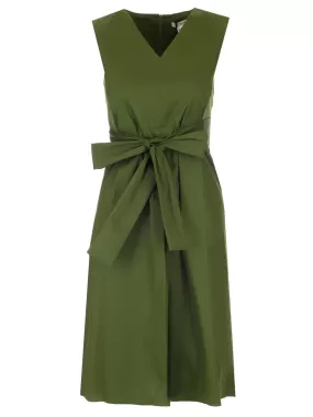 'S Max Mara Sleeveless Belted Dress