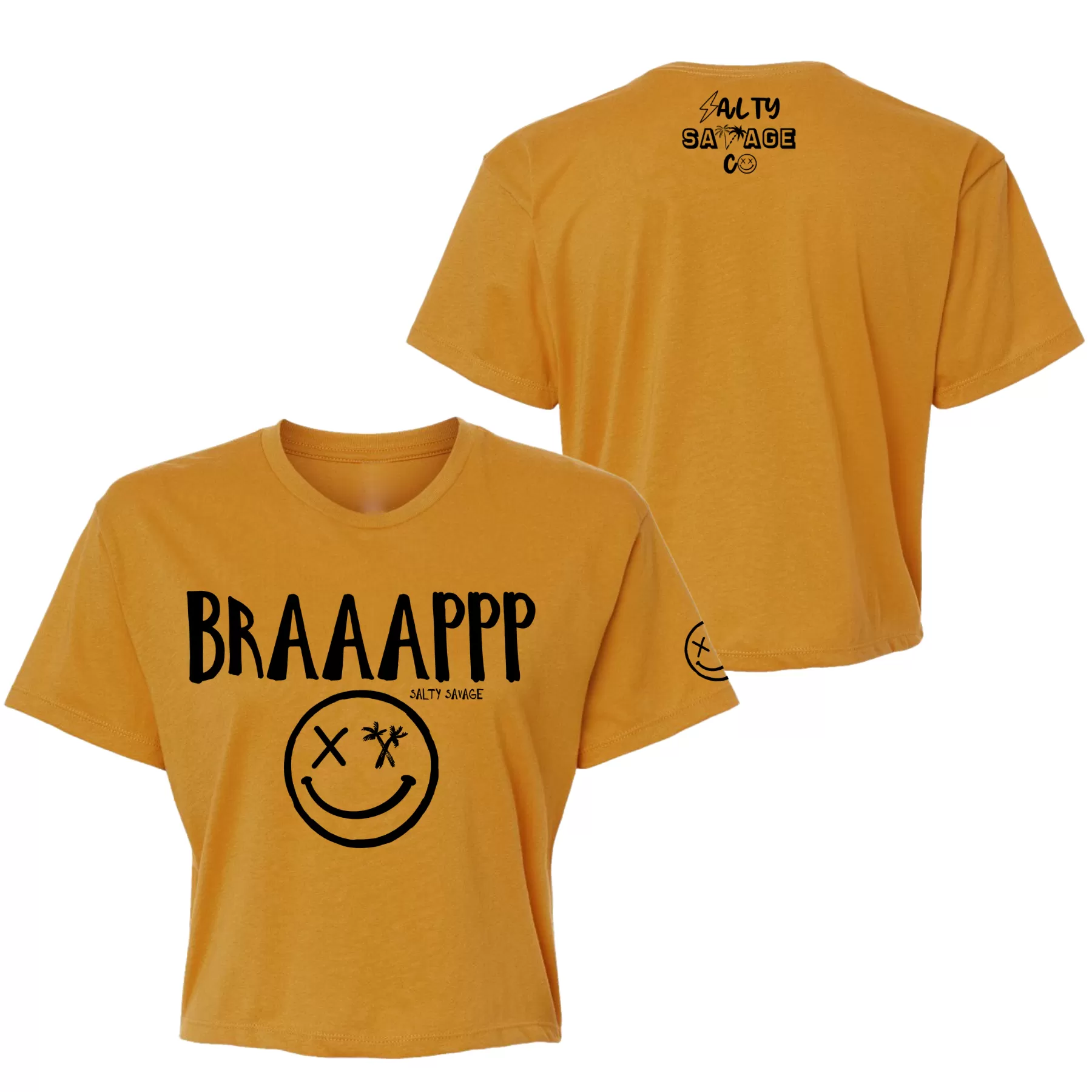 Salty Savage Ladies "BRAAAPPP" Performance Crop Tee