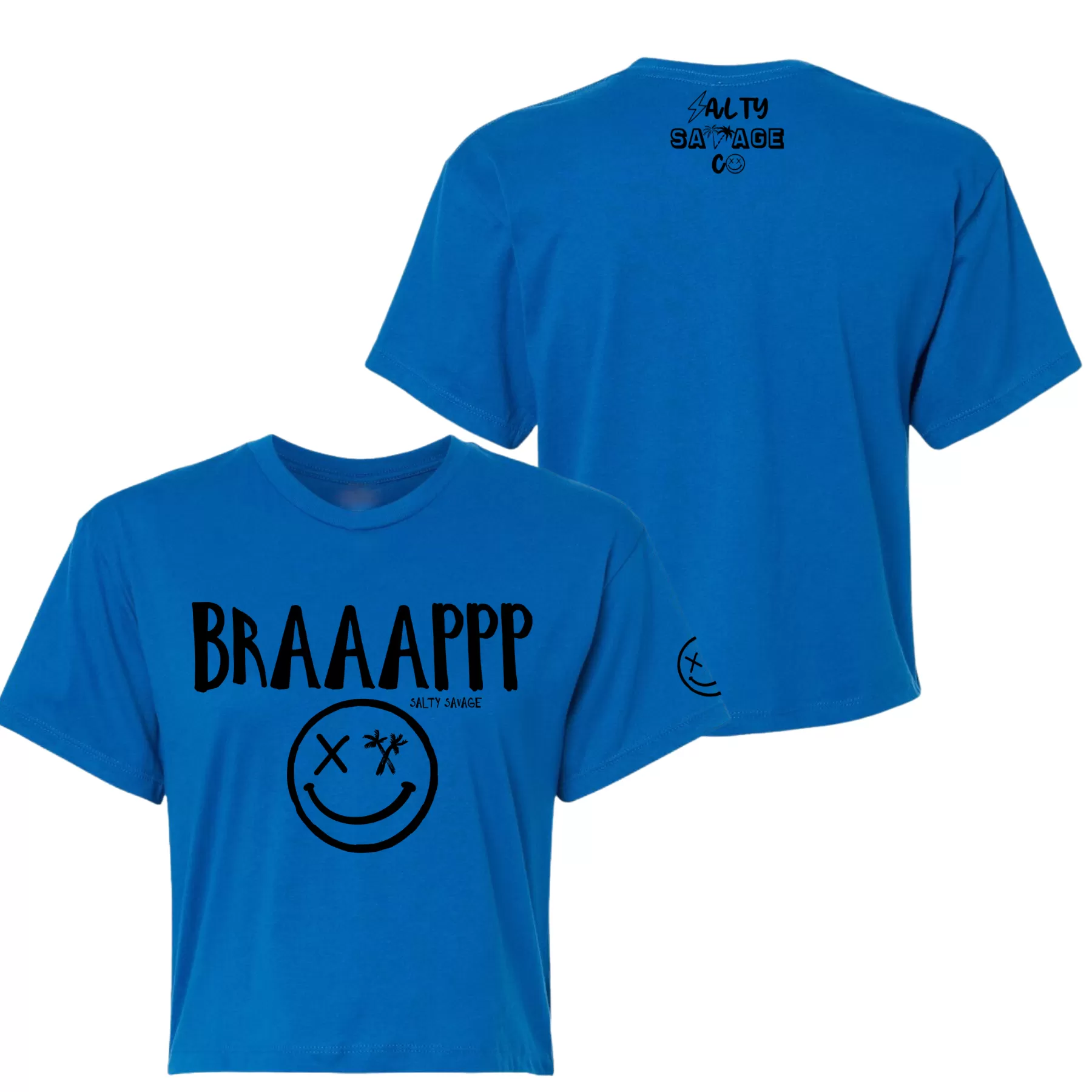 Salty Savage Ladies "BRAAAPPP" Performance Crop Tee