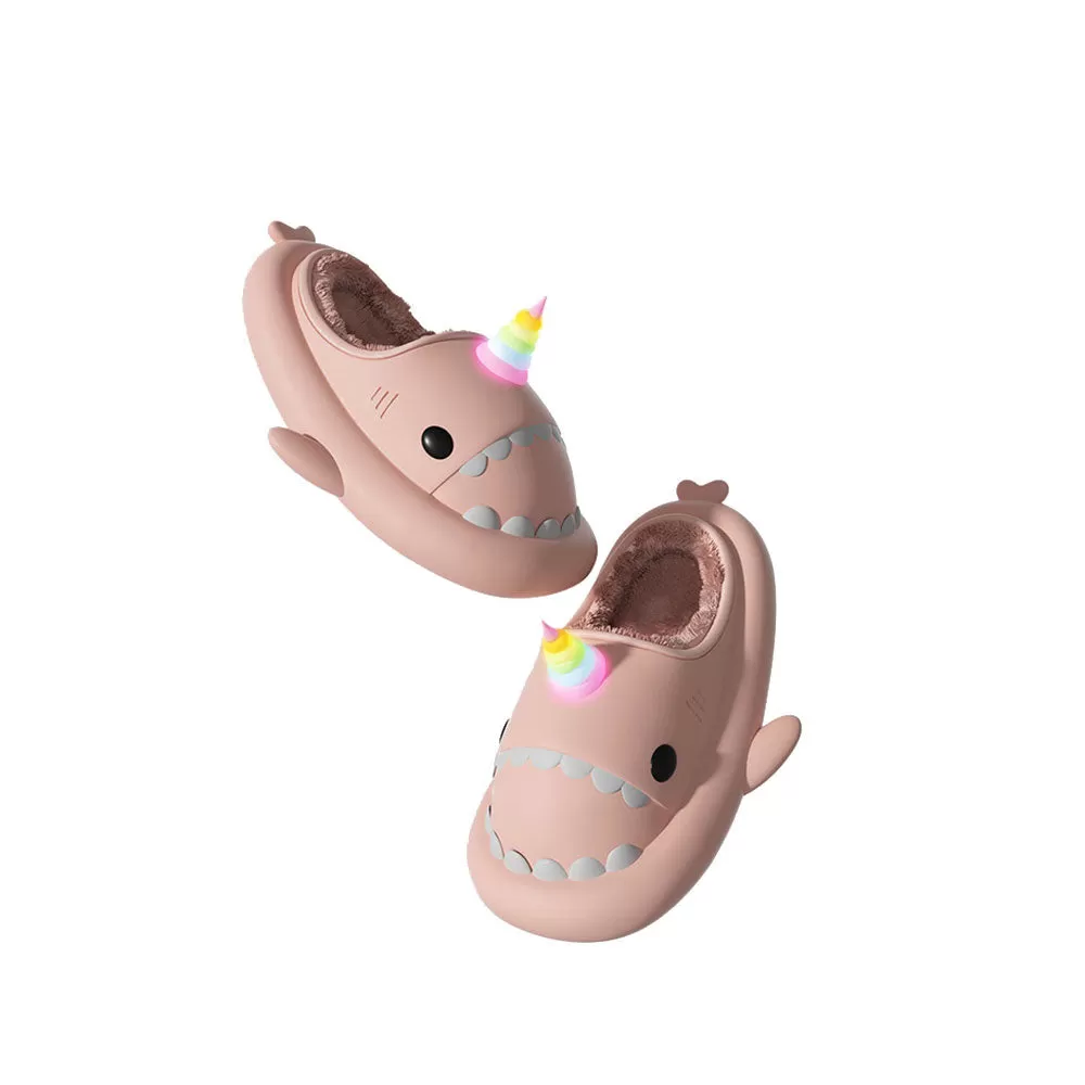 Sharkicks Basic - Winter Unicorn Heel-open Shark Slippers