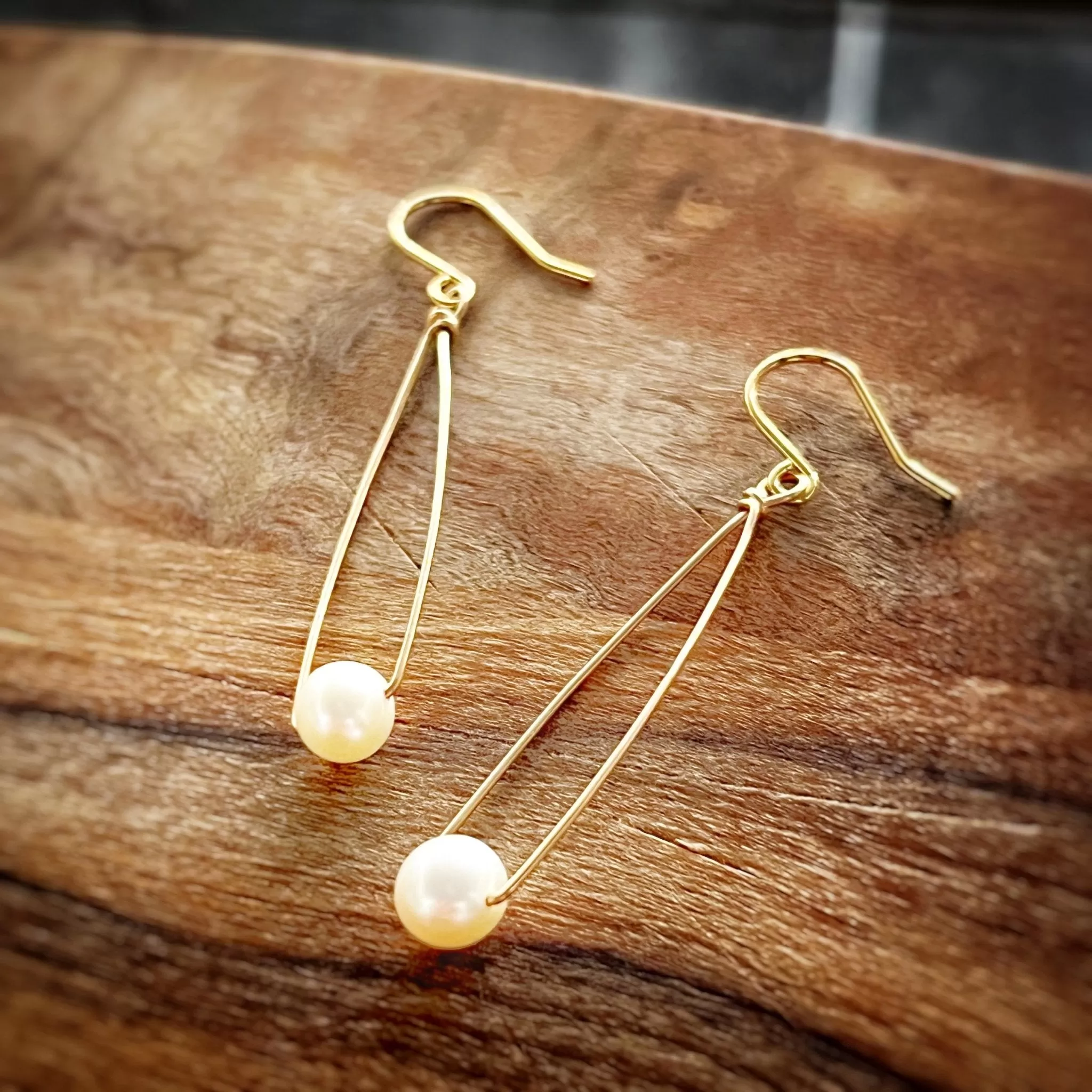 Simone Pearl Earrings - Gold-Fill