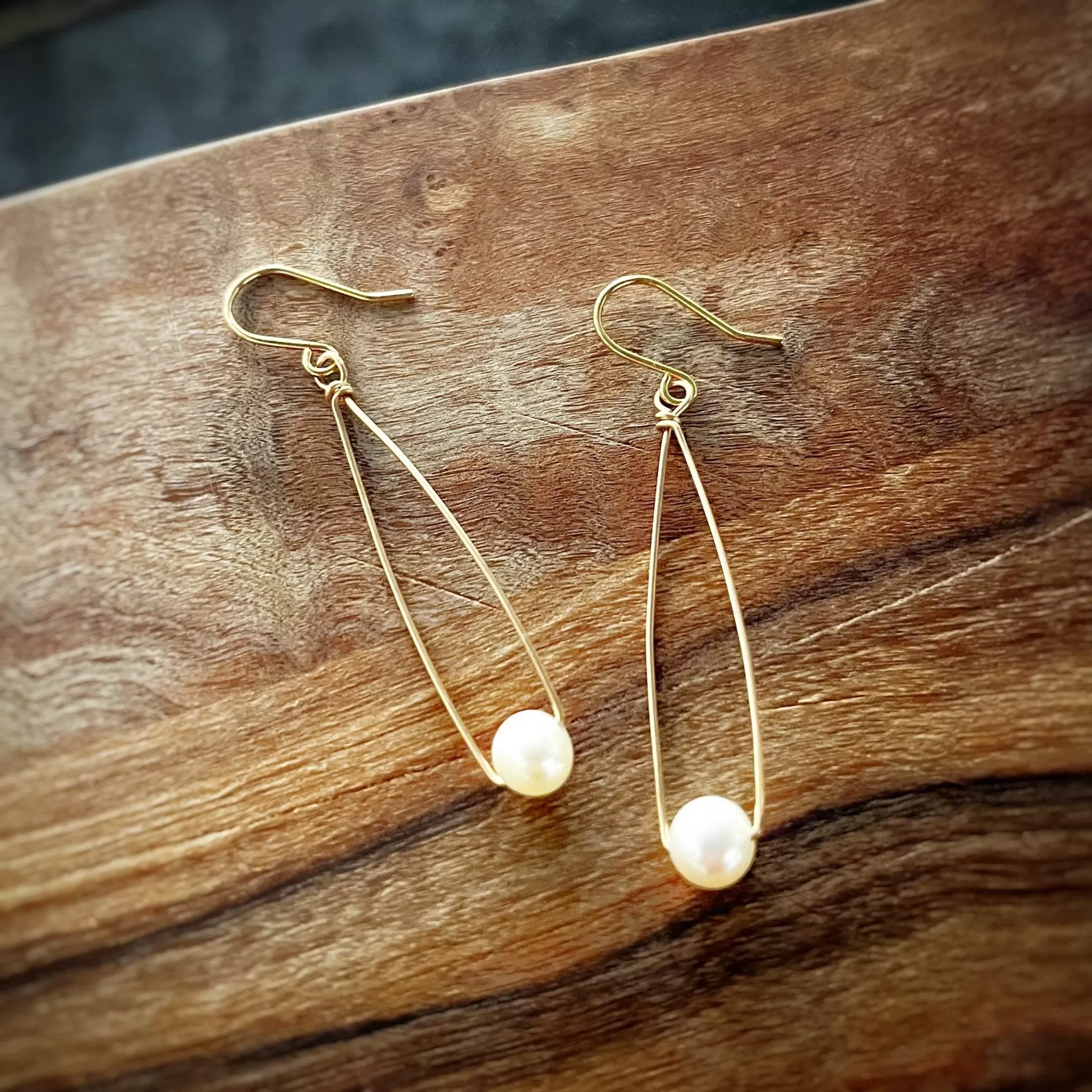 Simone Pearl Earrings - Gold-Fill