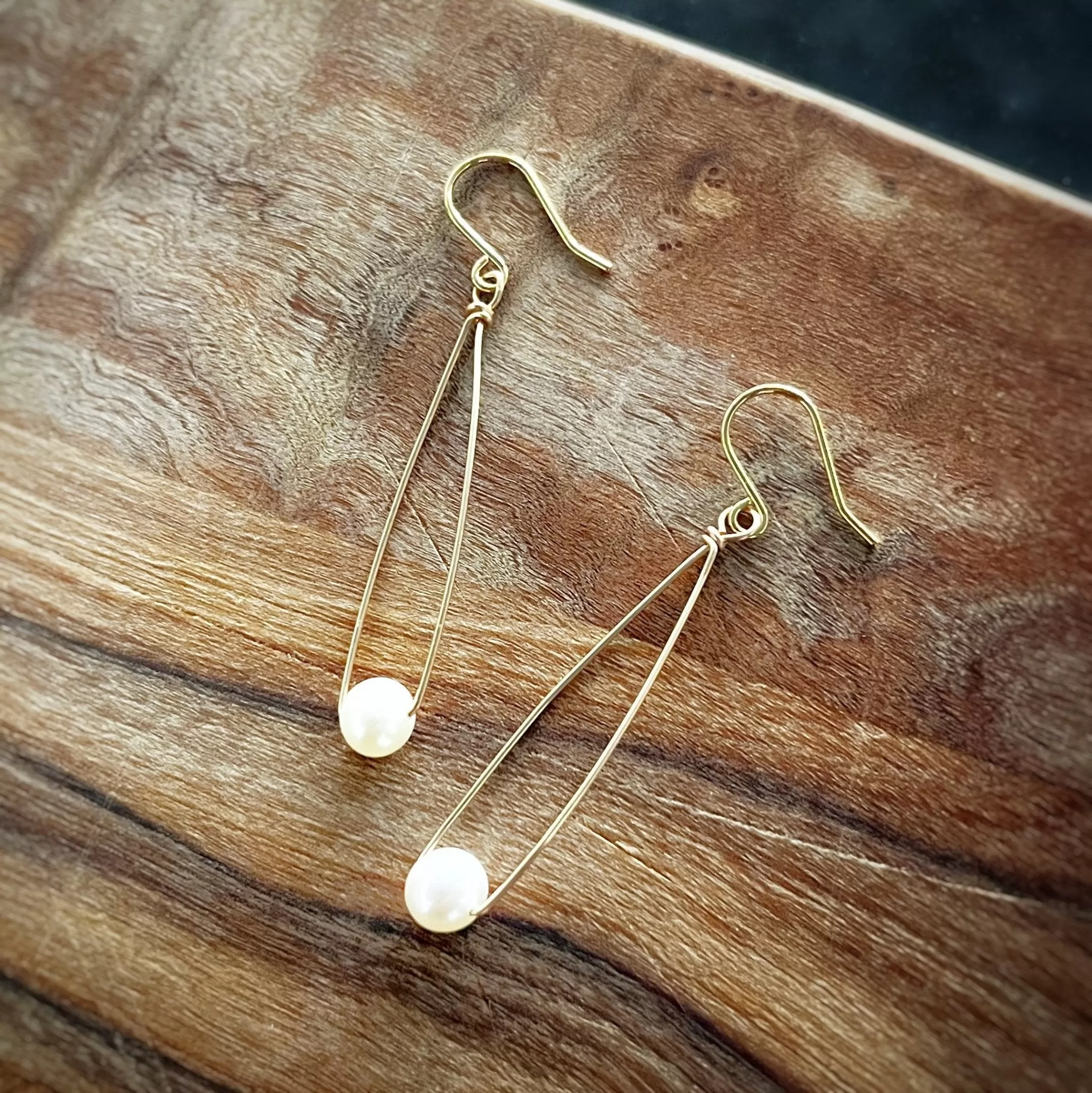 Simone Pearl Earrings - Gold-Fill