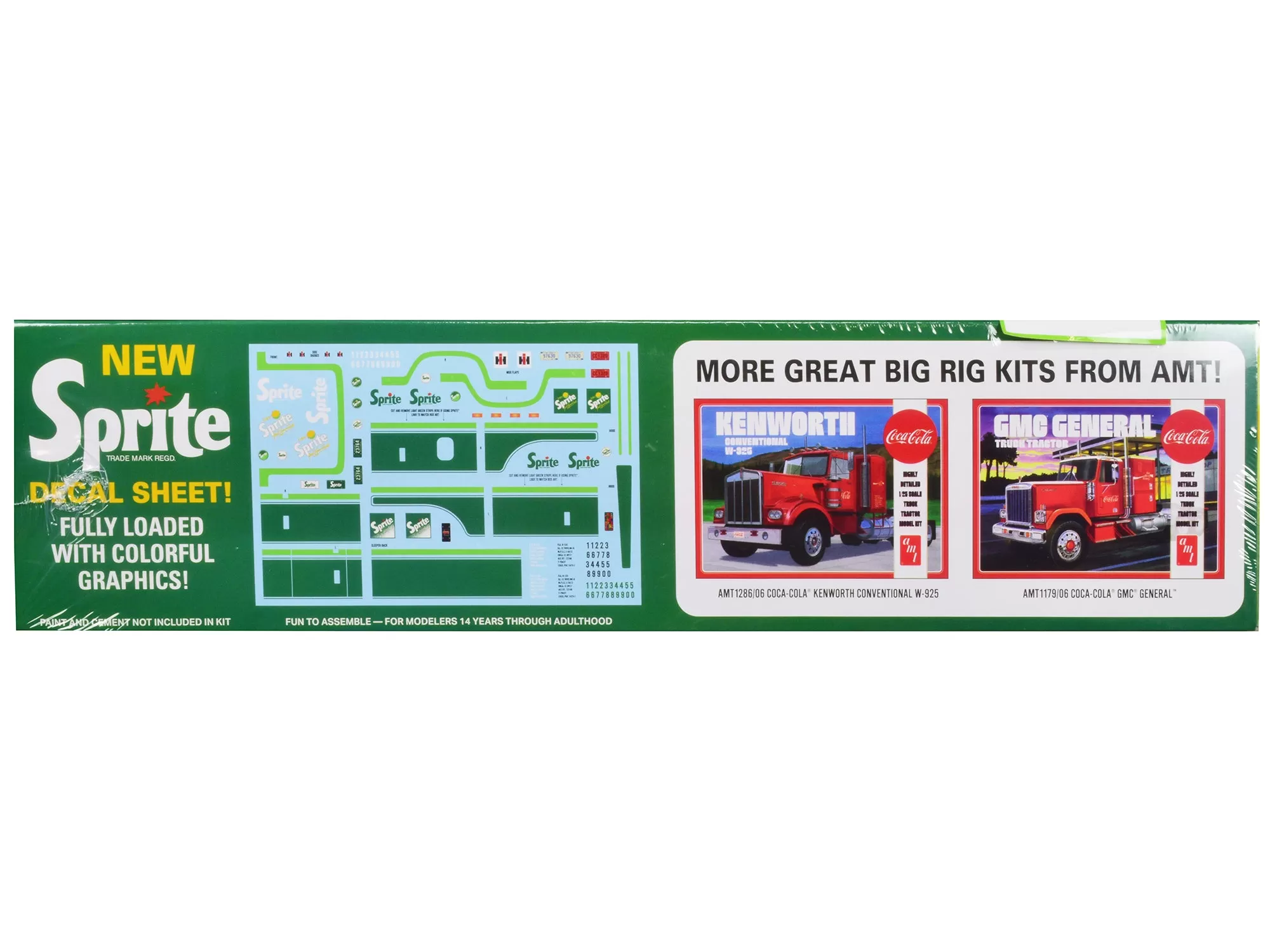 Skill 3 Model Kit International Transtar 4300 Eagle Truck Tractor Sprite 1/25 Scale Model by AMT