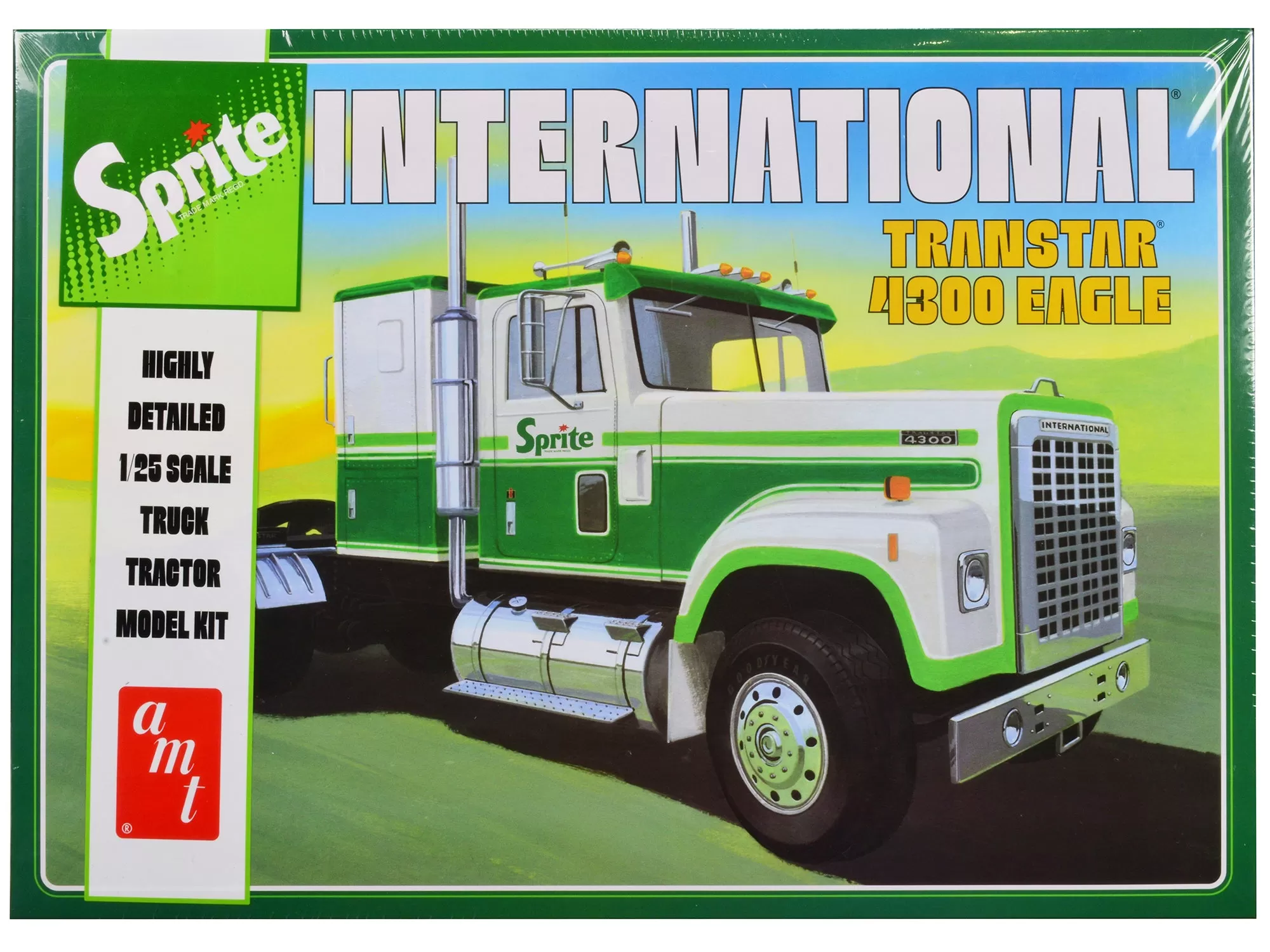 Skill 3 Model Kit International Transtar 4300 Eagle Truck Tractor Sprite 1/25 Scale Model by AMT