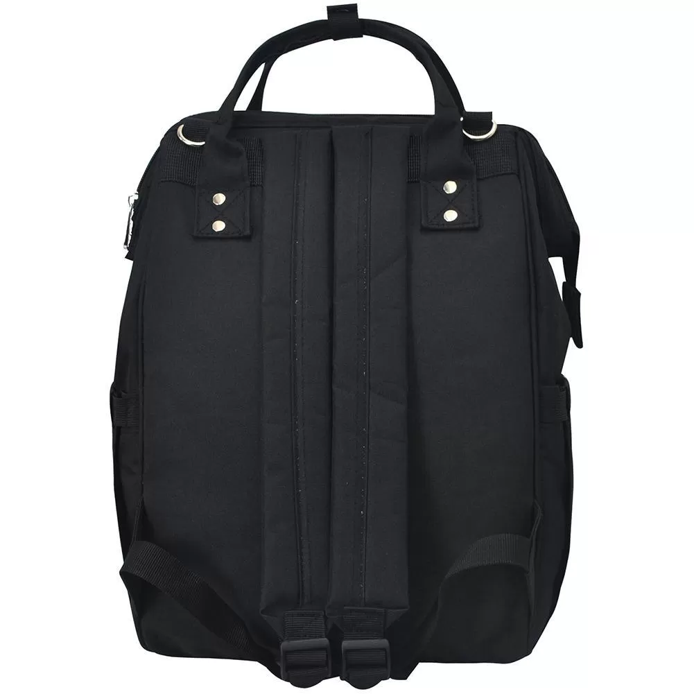 Solid Black NGIL Diaper Bag/Travel Backpack