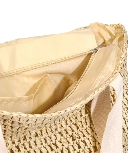 Straw Hat Holder Tote - Beige