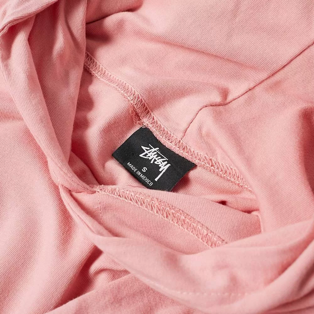 STUSSY BASIC STUSSY LS HOOD TEE DUSTY ROSE 1984105