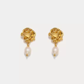 Tears of Rose Pearl Earrings