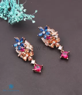 The Multi Colour Silver Rosegold Earrings