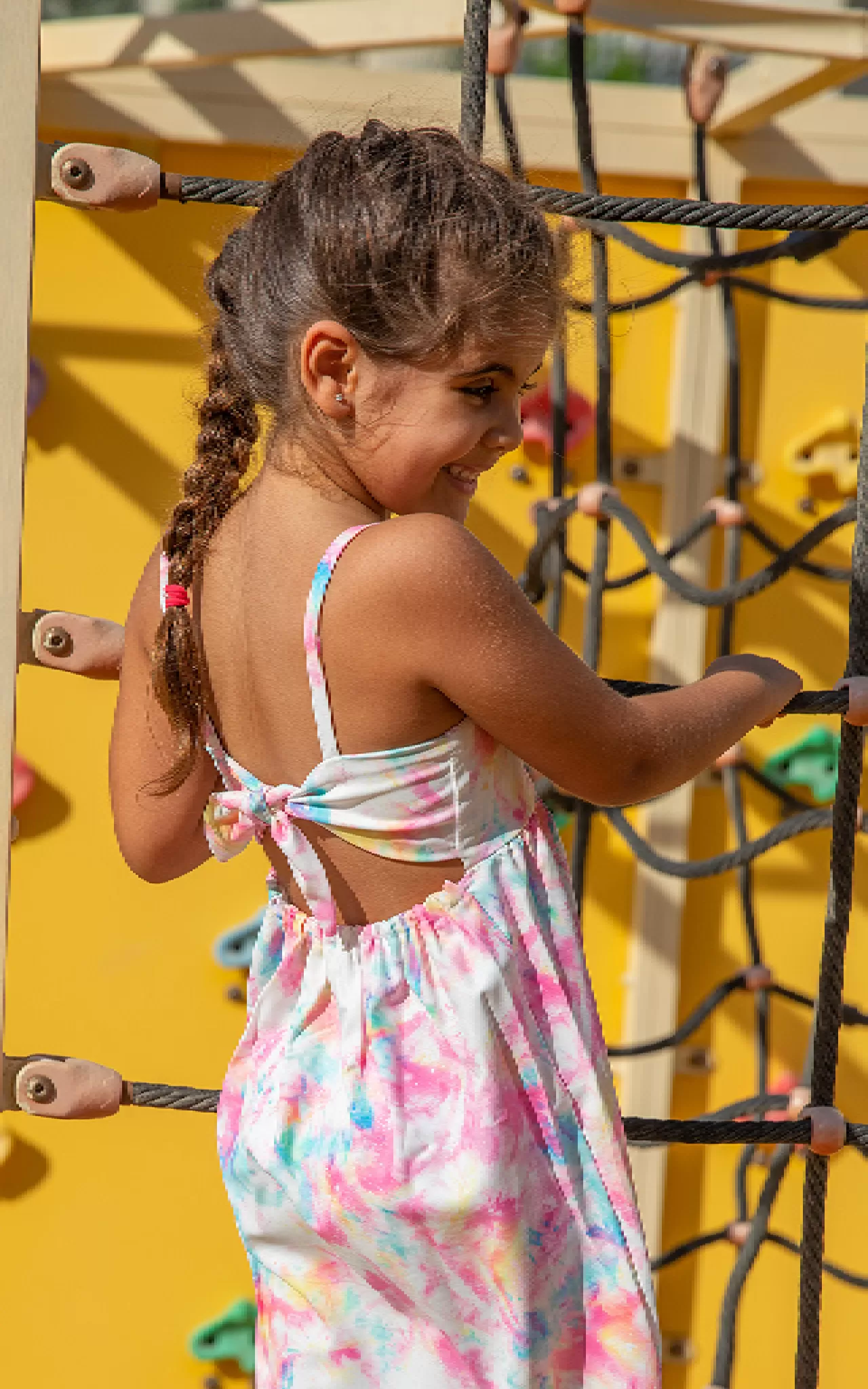 Tie Dye Back Tie Dress